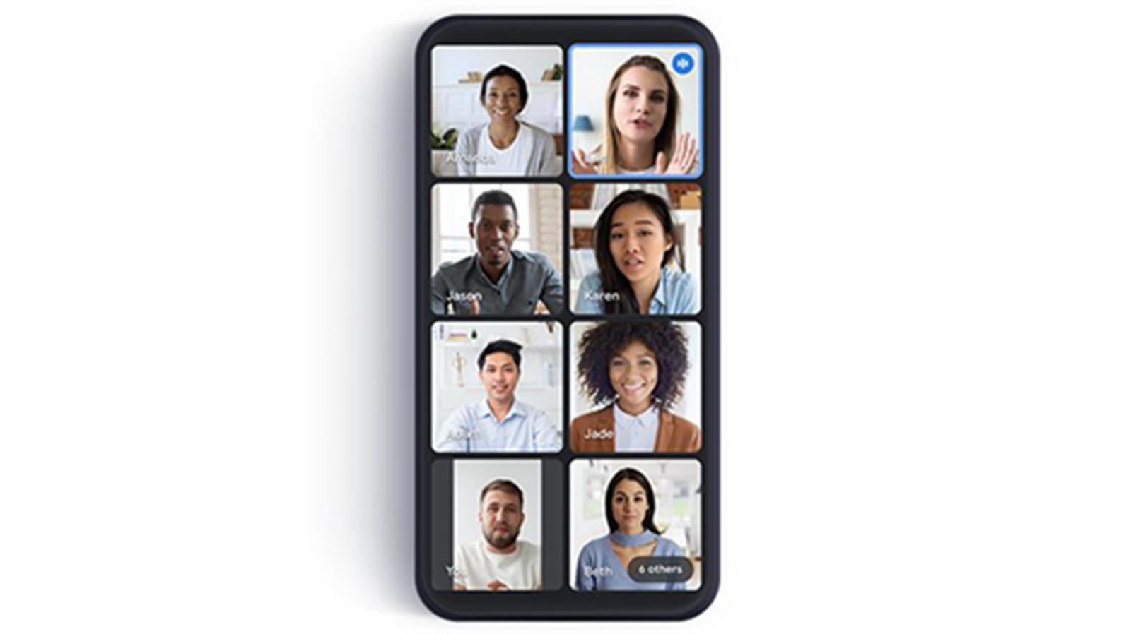 Google Meet更新 讓手機視訊對話能顯示更多參與者