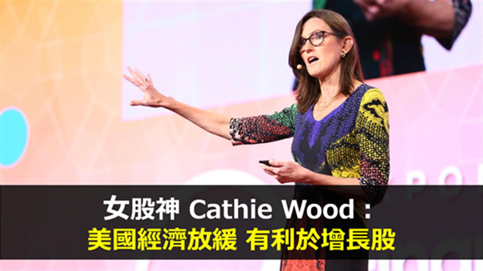 女股神Cathie Wood:美國經濟放緩 有利於增長股